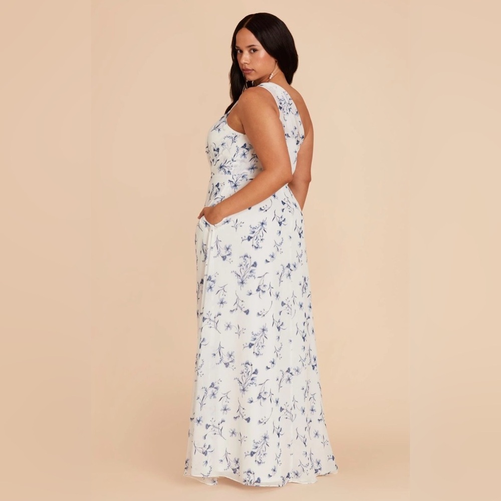 NWT Birdy Grey Kira Dress Chiffon Blue Le Fleur Bridesmaid Wedding Dress XL - Picture 13 of 15